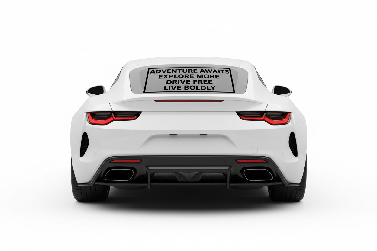 Autobeschriftung 3-teilig | Wunschtext KFZ Aufkleber Folie Heckscheibe